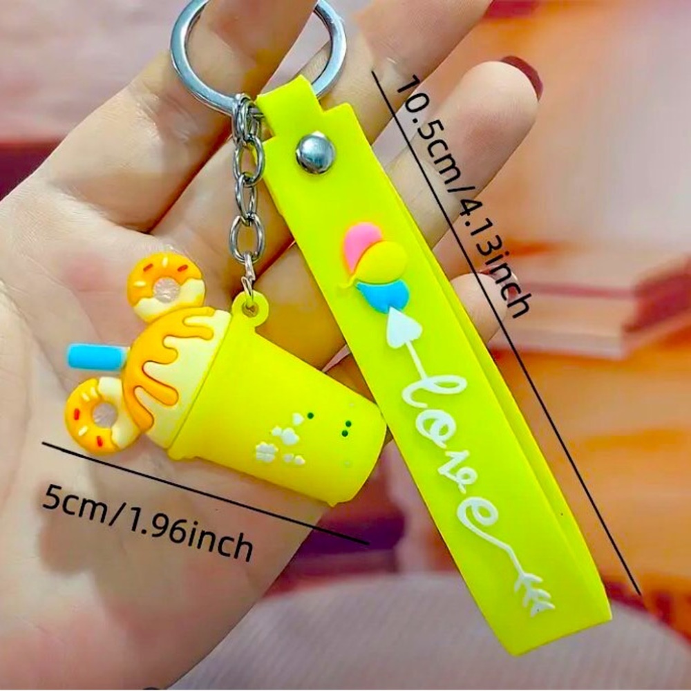 Funny ice cream keychain 🍦💛